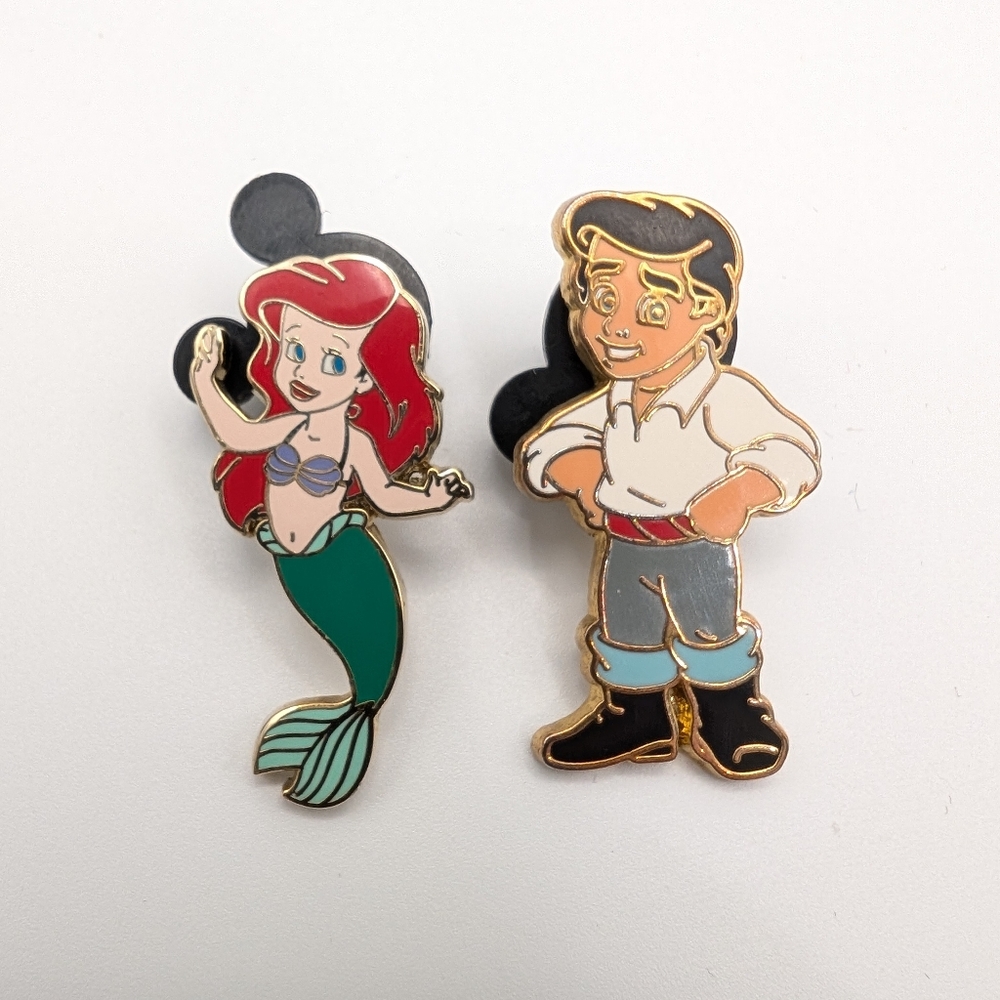 Disney Little Mermaid Baby Ariel and Prince Eric Enamel Pins